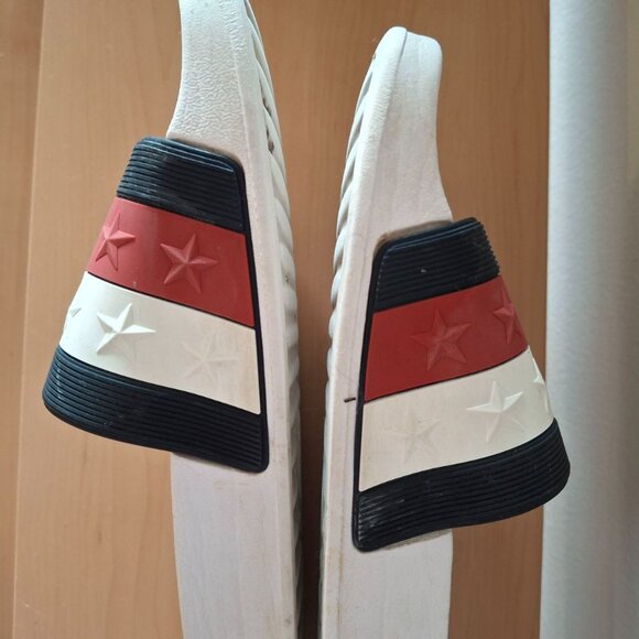 Tommy Hilfiger Women's Rubber Slide Sandals - White/Red/Blue Stripes - Size 7M - Picture 3 of 6